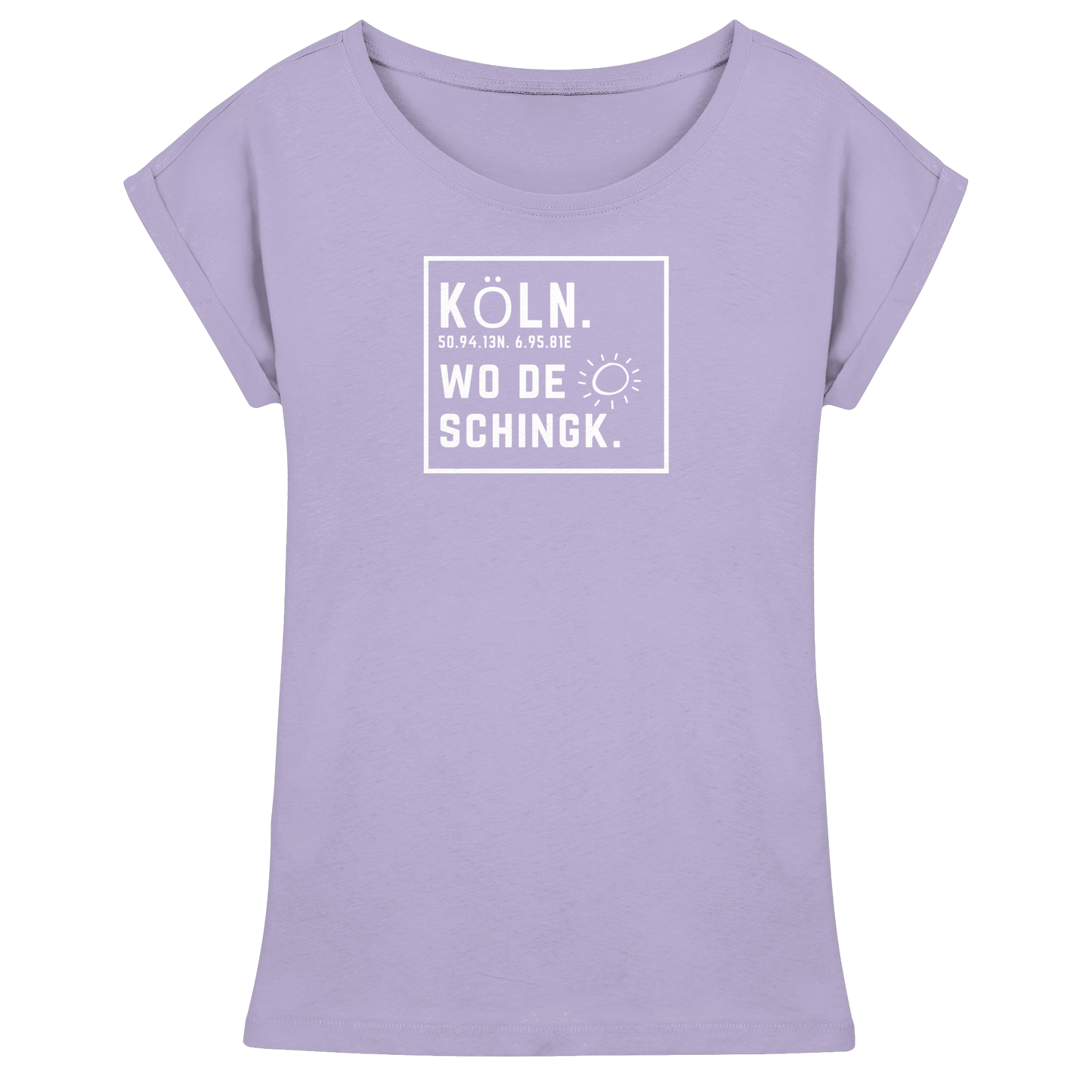 Wo de Sonn schingk - Köln Druck - Womens Extended Shoulder T-Shirt