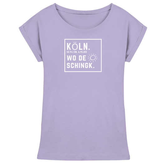Wo de Sonn schingk - Köln Druck - Womens Extended Shoulder T-Shirt