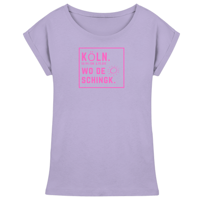 Wo de Sonn schingk - Köln Druck  - Womens Extended Shoulder T-Shirt