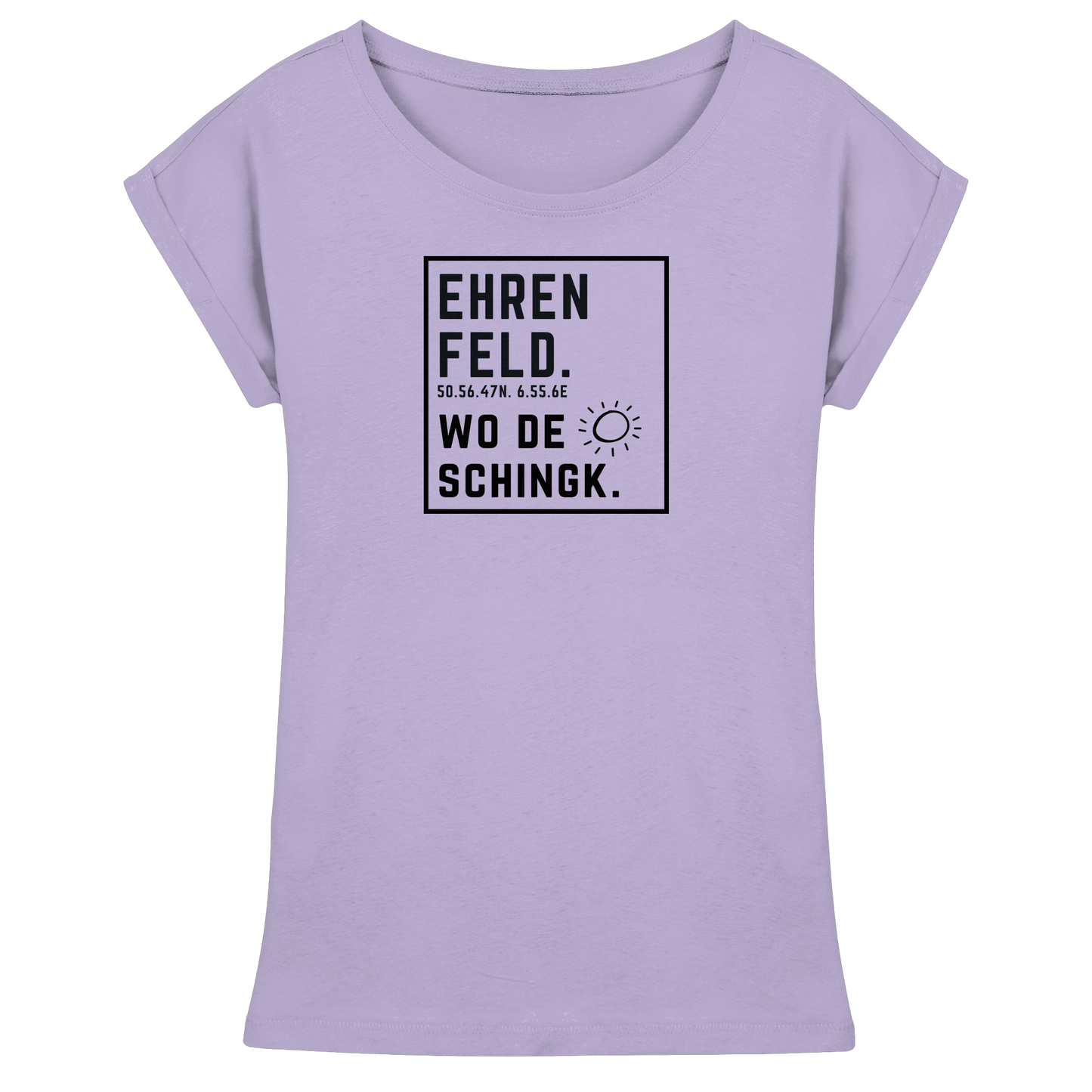 Wo de Sonn schingk - Ehrenfeld Druck  - Womens Extended Shoulder T-Shirt