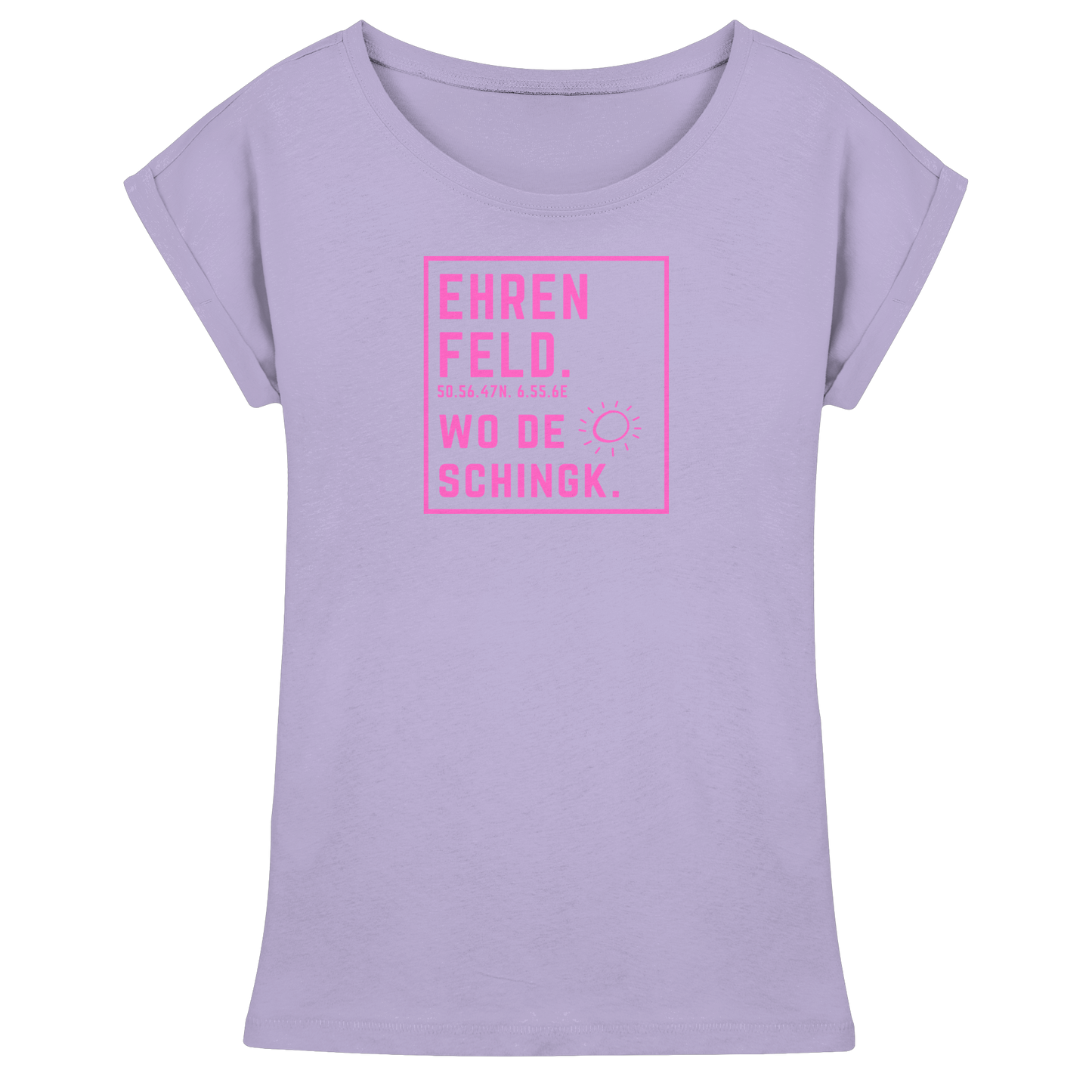 Wo de Sonn schingk - Ehrenfeld Druck   - Womens Extended Shoulder T-Shirt