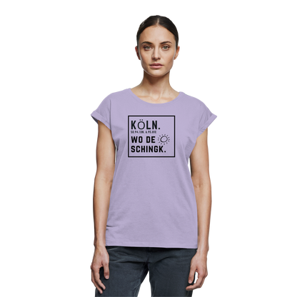 Wo de Sonn schingk - Köln Druck   - Womens Extended Shoulder T-Shirt