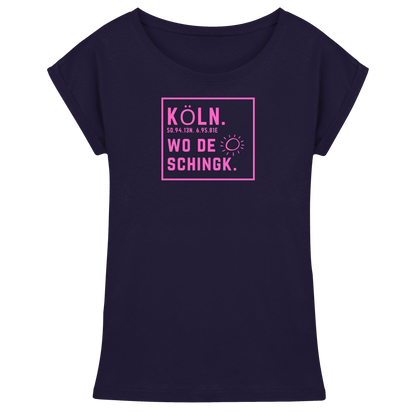 Wo de Sonn schingk - Köln Druck  - Womens Extended Shoulder T-Shirt