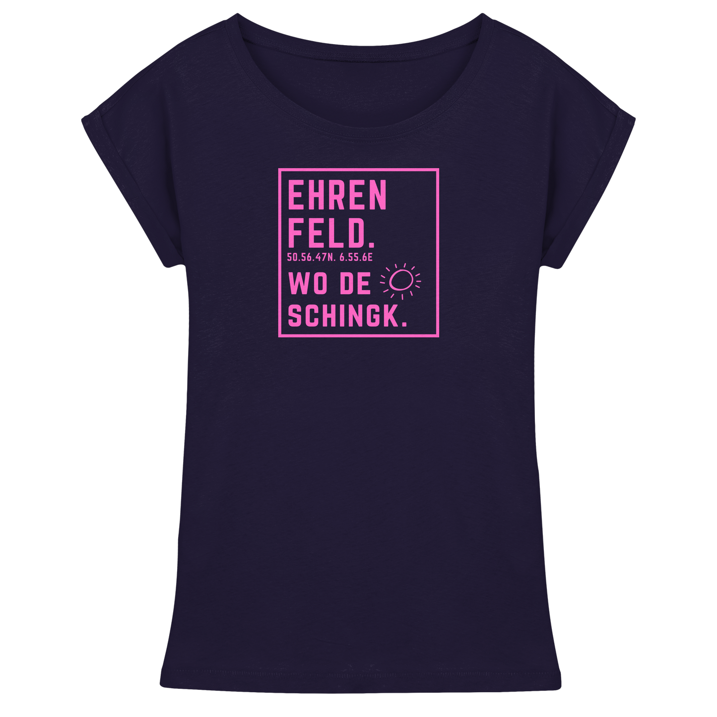 Wo de Sonn schingk - Ehrenfeld Druck   - Womens Extended Shoulder T-Shirt