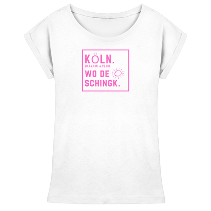 Wo de Sonn schingk - Köln Druck  - Womens Extended Shoulder T-Shirt
