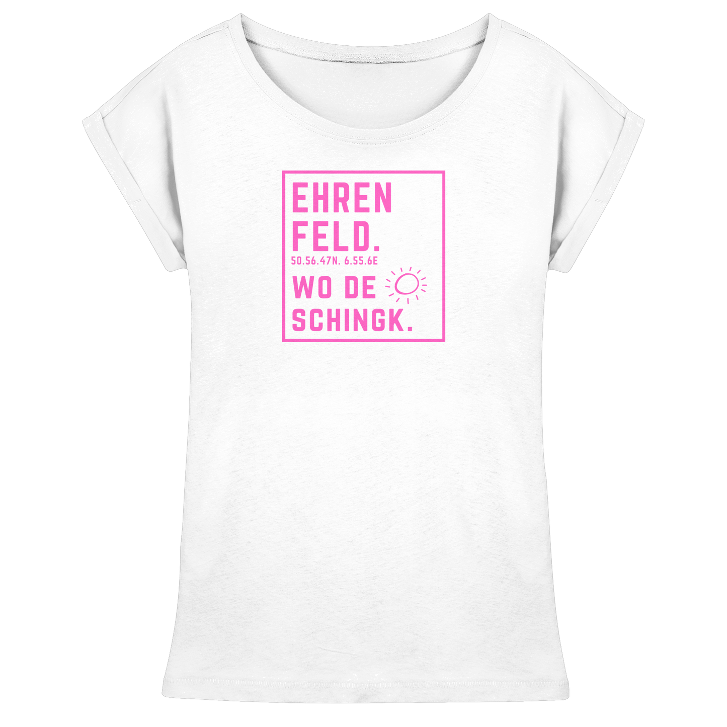 Wo de Sonn schingk - Ehrenfeld Druck   - Womens Extended Shoulder T-Shirt