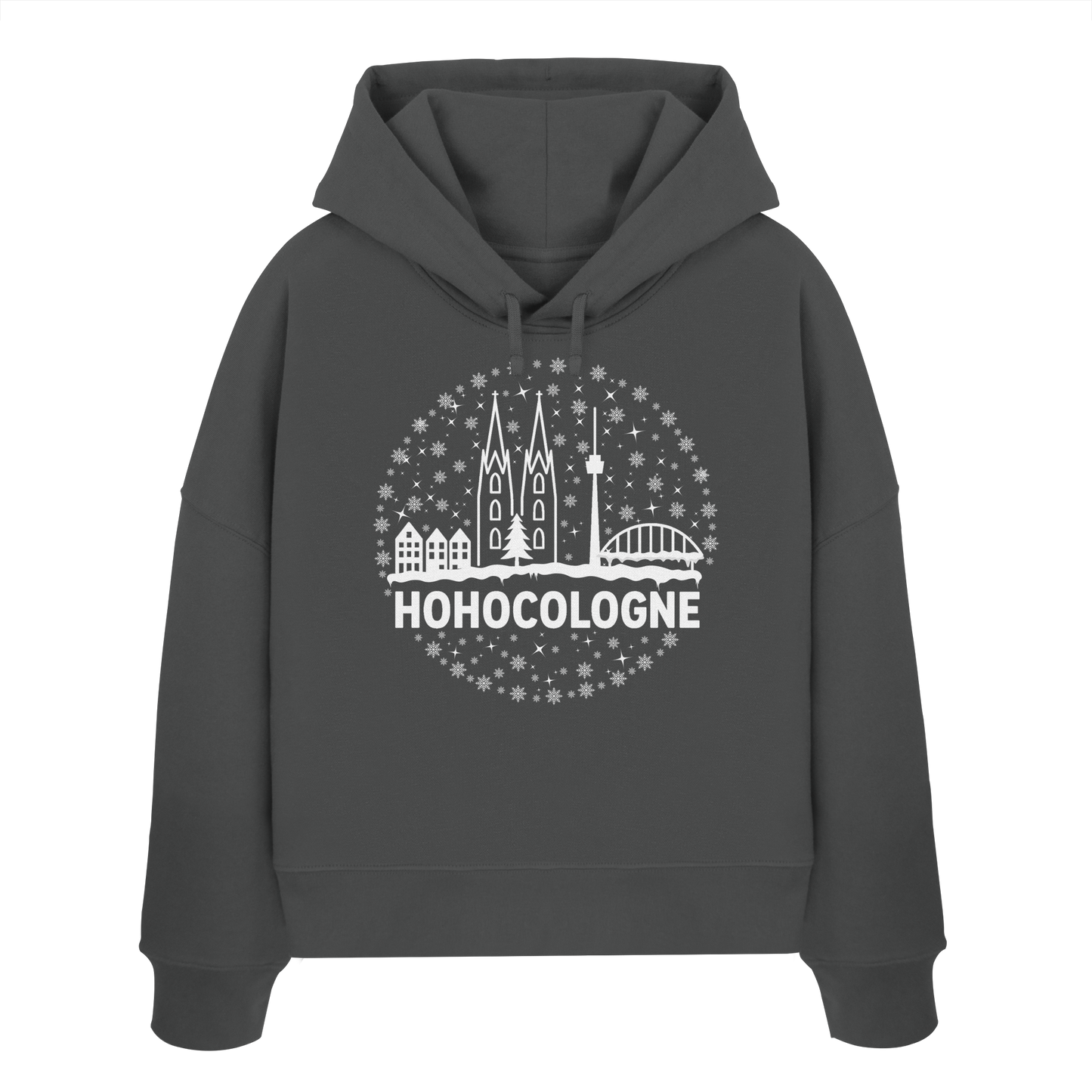 HOHOCologne Druck - Womens Organic Boxcut Hoodie