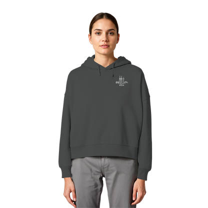 Köln Skyline Stick - Womens Organic Boxcut Hoodie