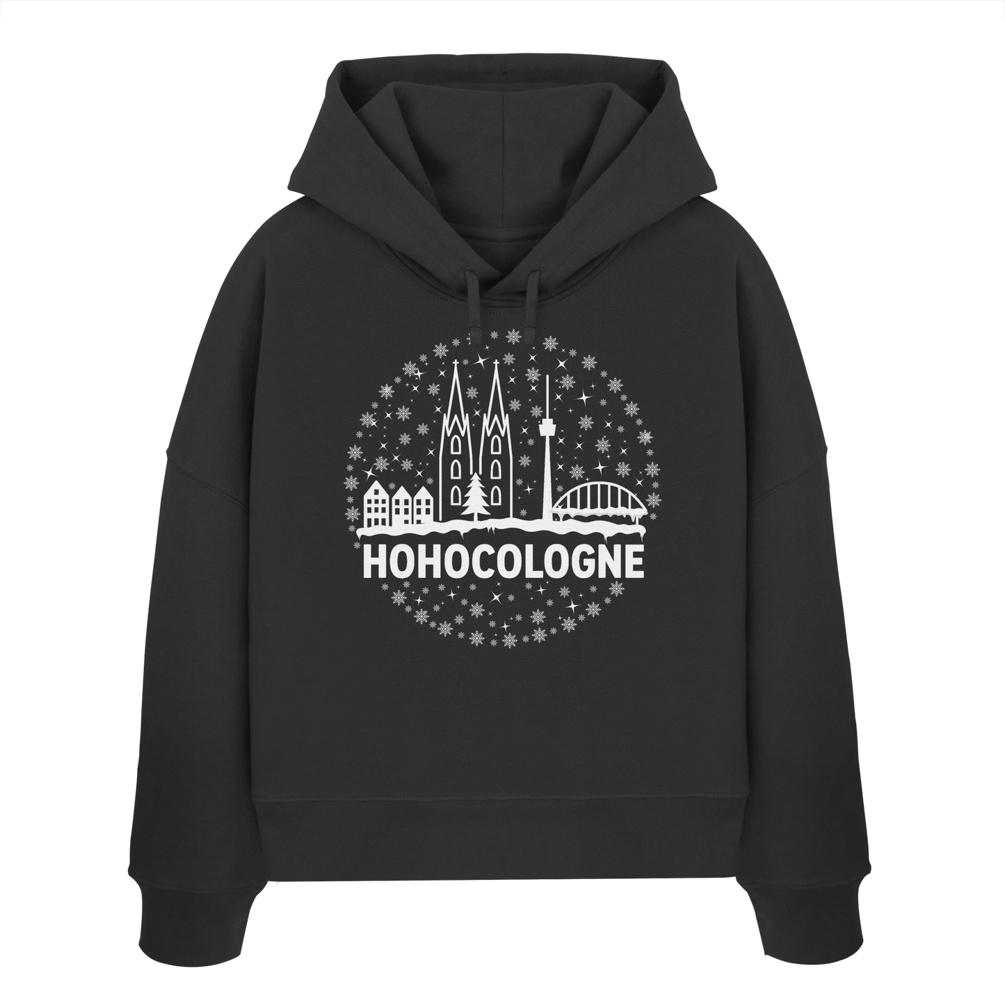 HOHOCologne Druck - Womens Organic Boxcut Hoodie