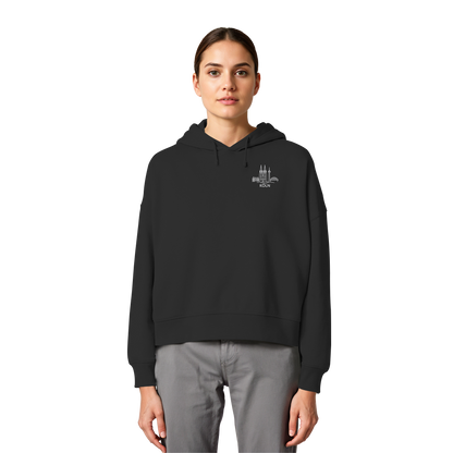 Köln Skyline Stick - Womens Organic Boxcut Hoodie