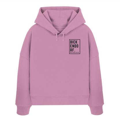 Bickendorf Koordinaten (kleiner Druck auf der Brust) - Womens Organic Boxcut Hoodie