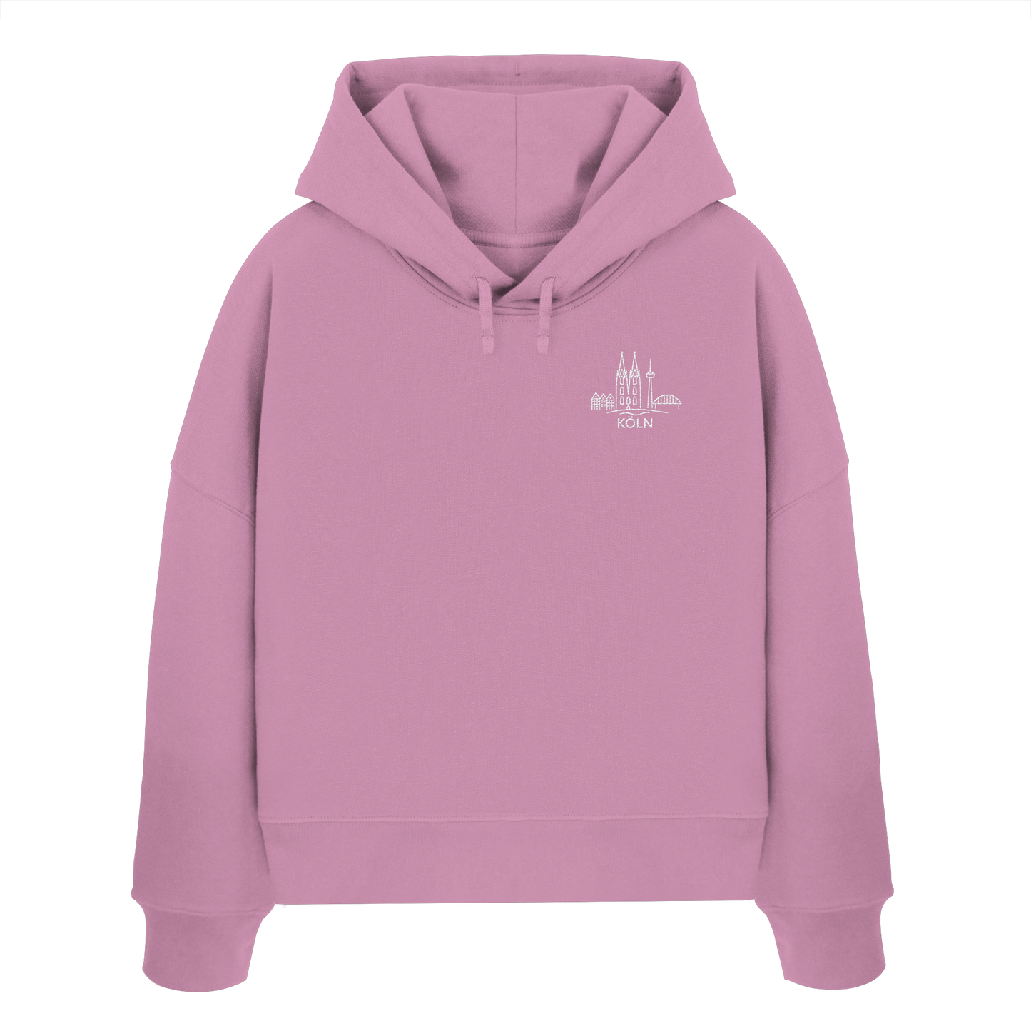 Köln Skyline Stick - Womens Organic Boxcut Hoodie
