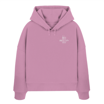 Köln Skyline Stick - Womens Organic Boxcut Hoodie