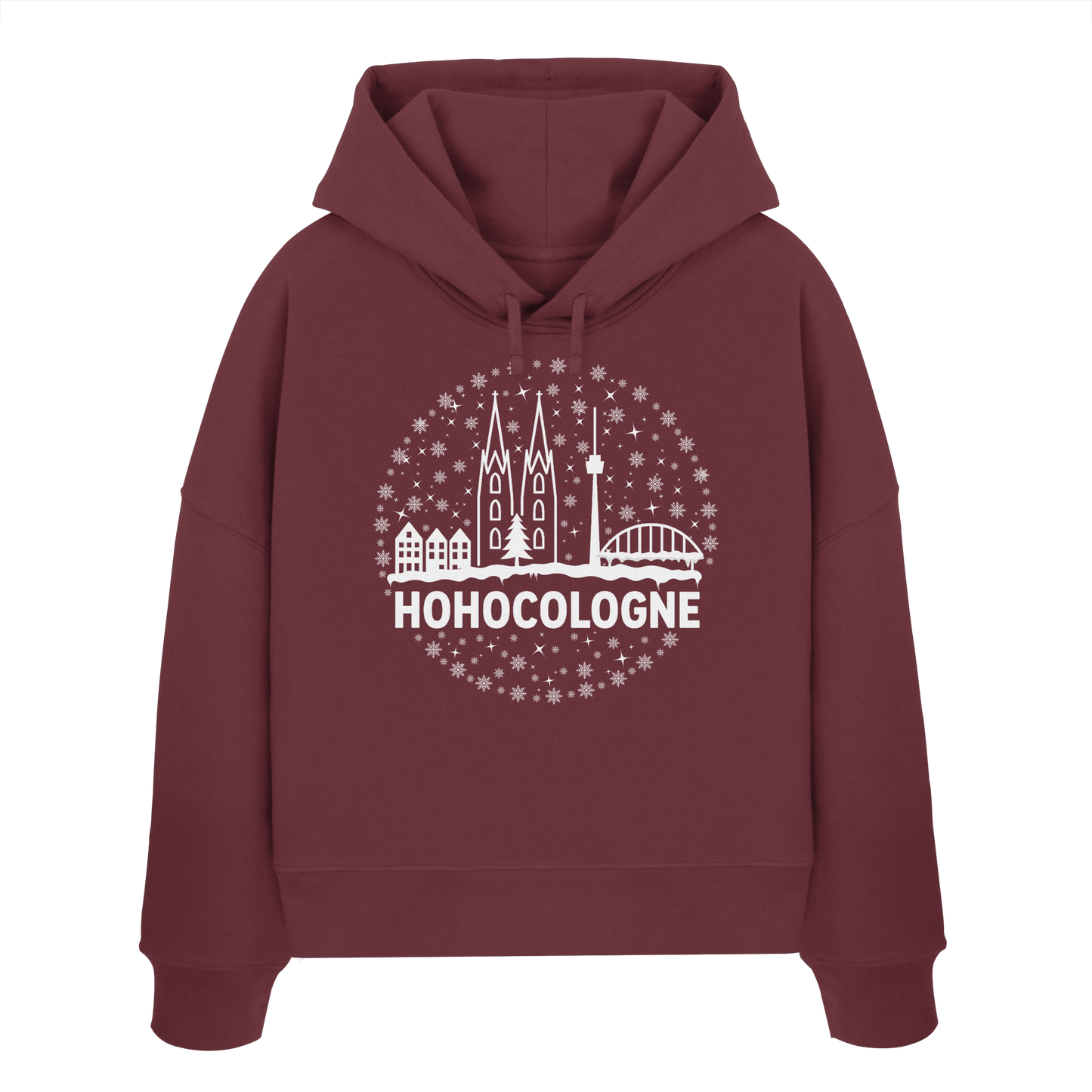 HOHOCologne Druck - Womens Organic Boxcut Hoodie