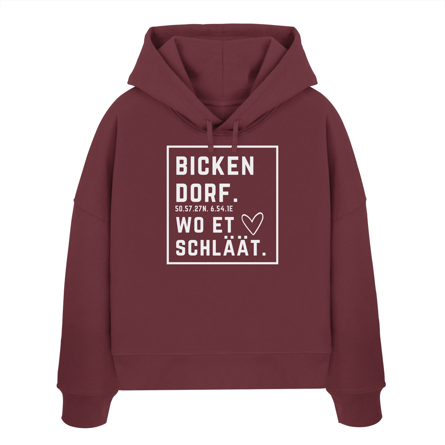 Bickendorf Hätz Druck - Womens Organic Boxcut Hoodie