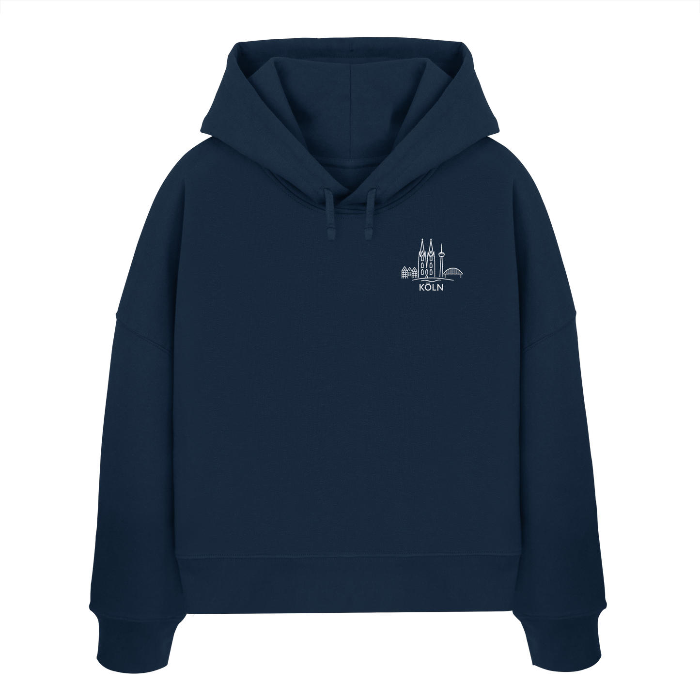 Köln Skyline Stick - Womens Organic Boxcut Hoodie