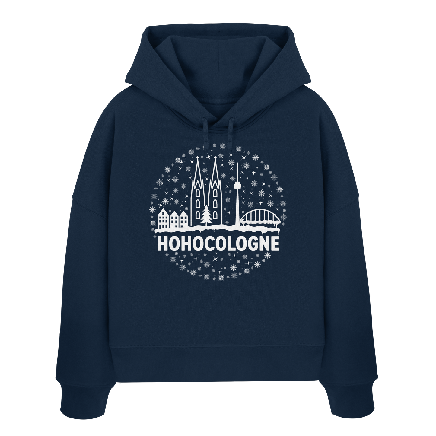 HOHOCologne Druck - Womens Organic Boxcut Hoodie