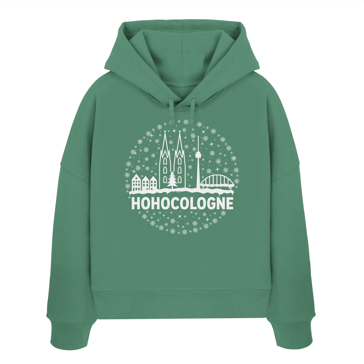 HOHOCologne Druck - Womens Organic Boxcut Hoodie