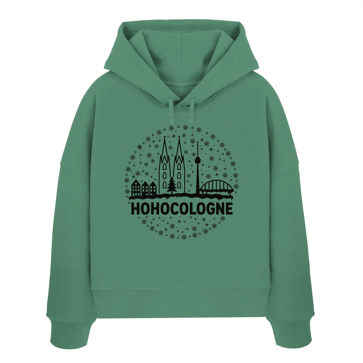 HOHOCologne Druck - Womens Organic Boxcut Hoodie