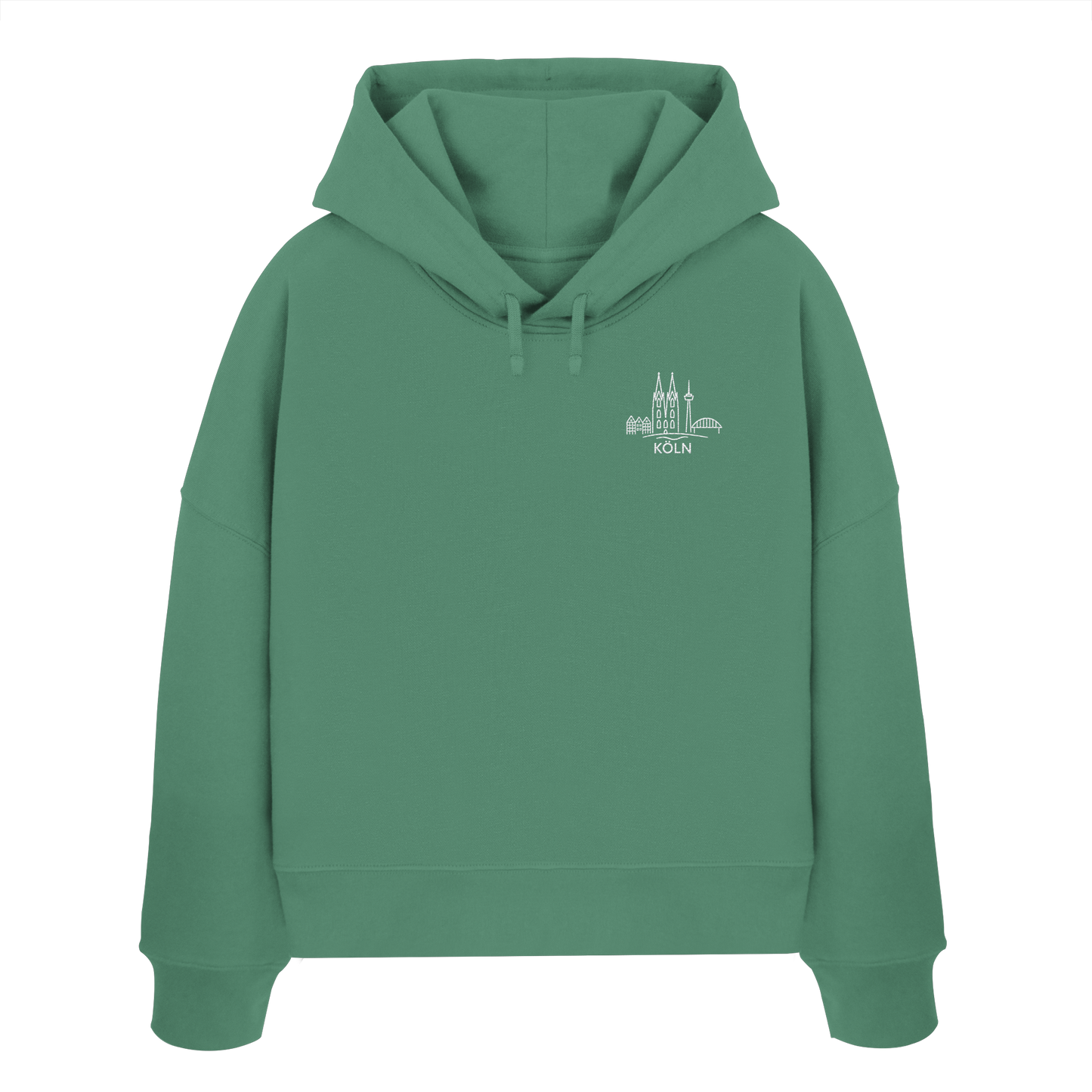 Köln Skyline Stick - Womens Organic Boxcut Hoodie