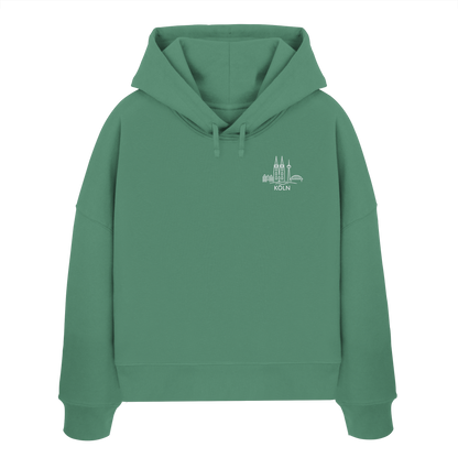 Köln Skyline Stick - Womens Organic Boxcut Hoodie