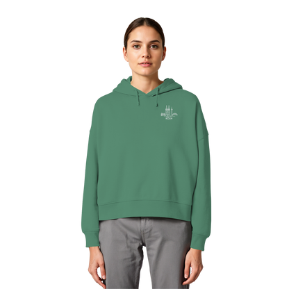 Köln Skyline Stick - Womens Organic Boxcut Hoodie