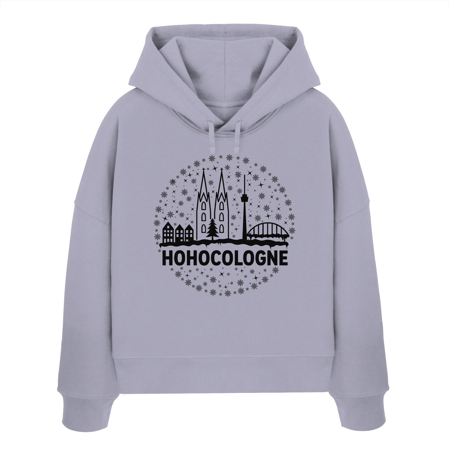 HOHOCologne Druck - Womens Organic Boxcut Hoodie