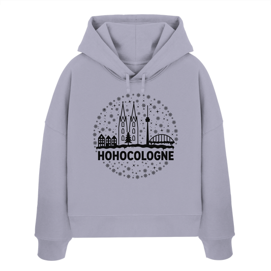 HOHOCologne Druck - Womens Organic Boxcut Hoodie