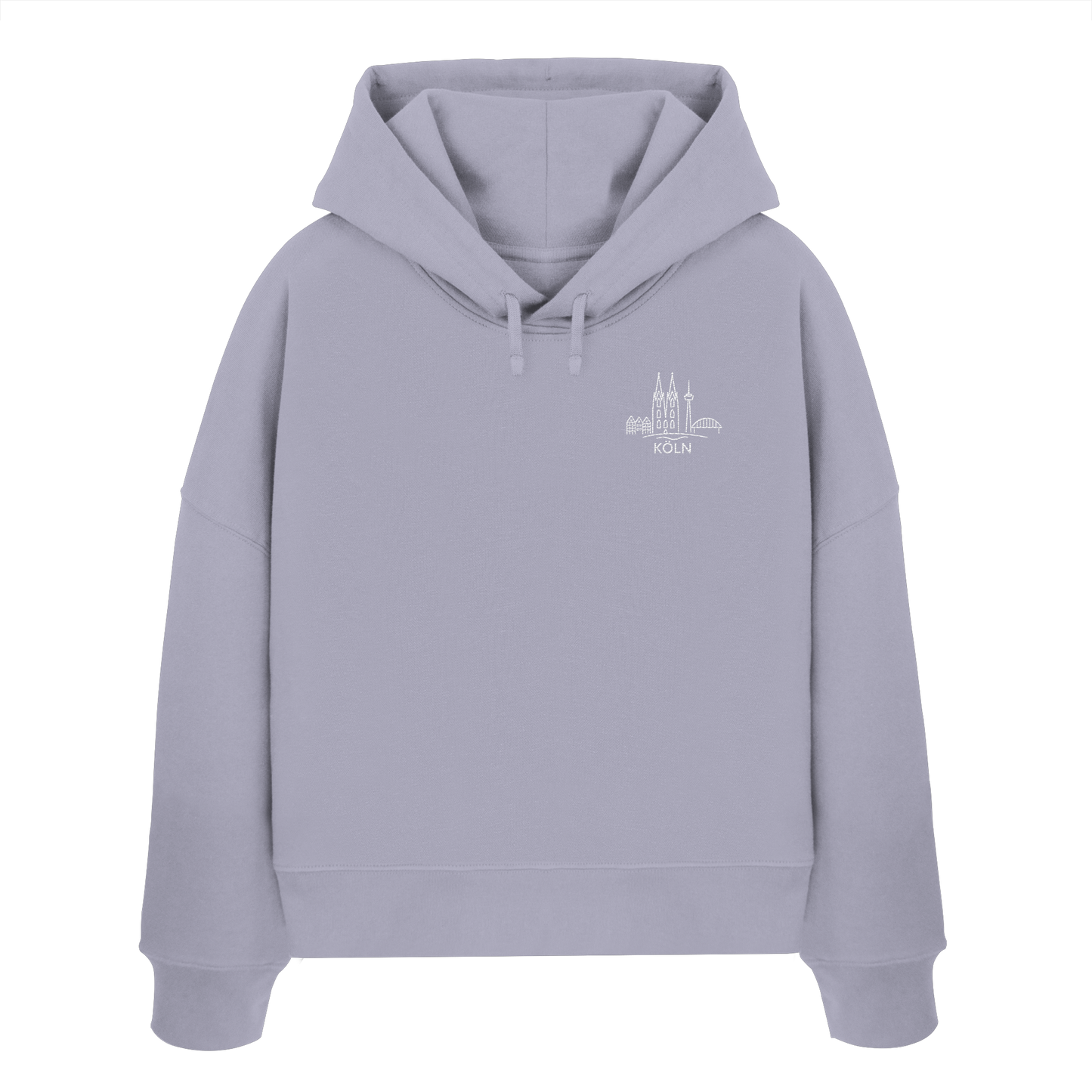 Köln Skyline Stick - Womens Organic Boxcut Hoodie