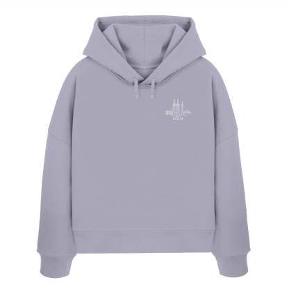 Köln Skyline Stick - Womens Organic Boxcut Hoodie