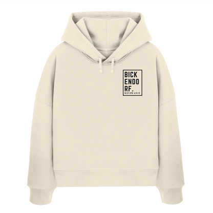 Bickendorf Koordinaten (kleiner Druck auf der Brust) - Womens Organic Boxcut Hoodie