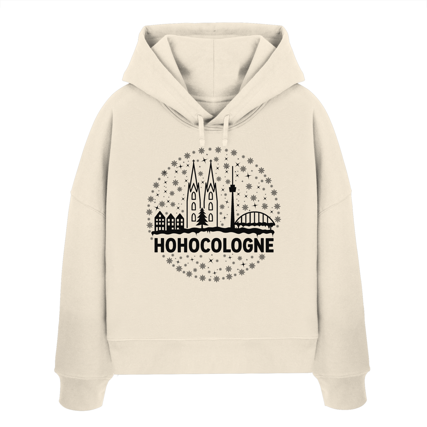 HOHOCologne Druck - Womens Organic Boxcut Hoodie