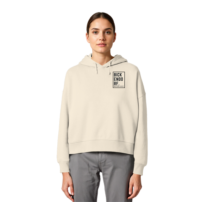 Bickendorf Koordinaten (kleiner Druck auf der Brust) - Womens Organic Boxcut Hoodie