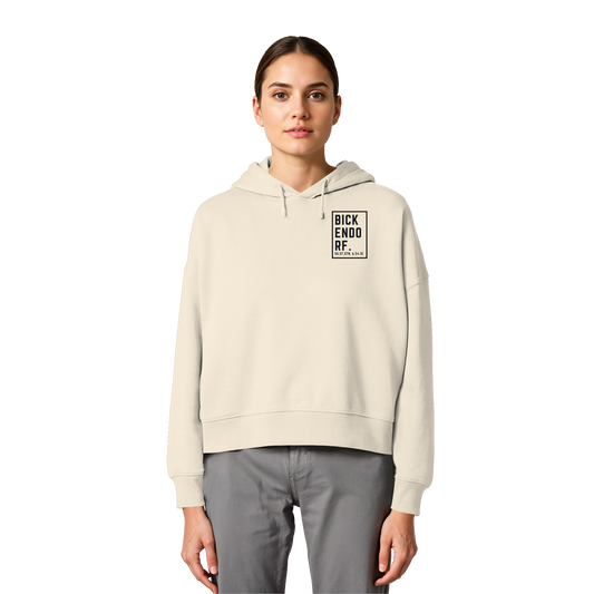 Bickendorf Koordinaten (kleiner Druck auf der Brust) - Womens Organic Boxcut Hoodie