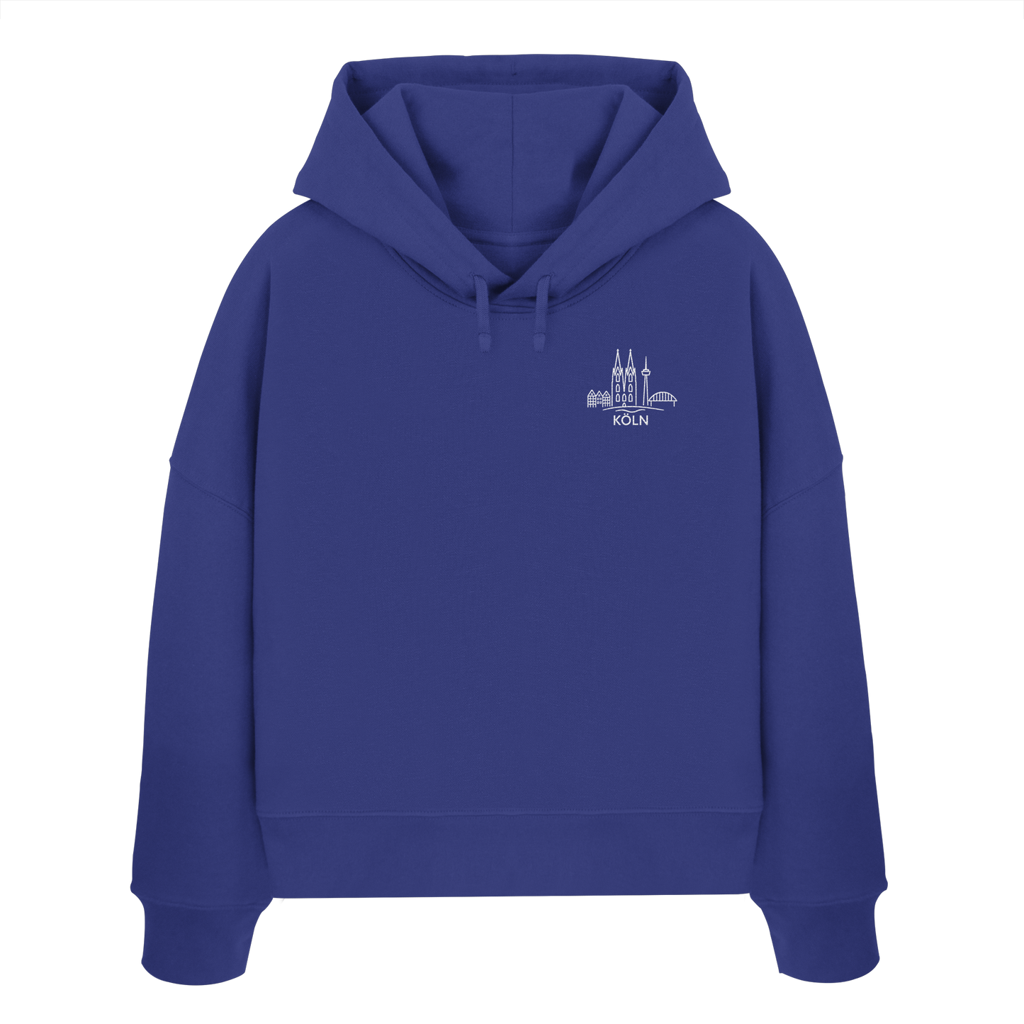 Köln Skyline Stick - Womens Organic Boxcut Hoodie