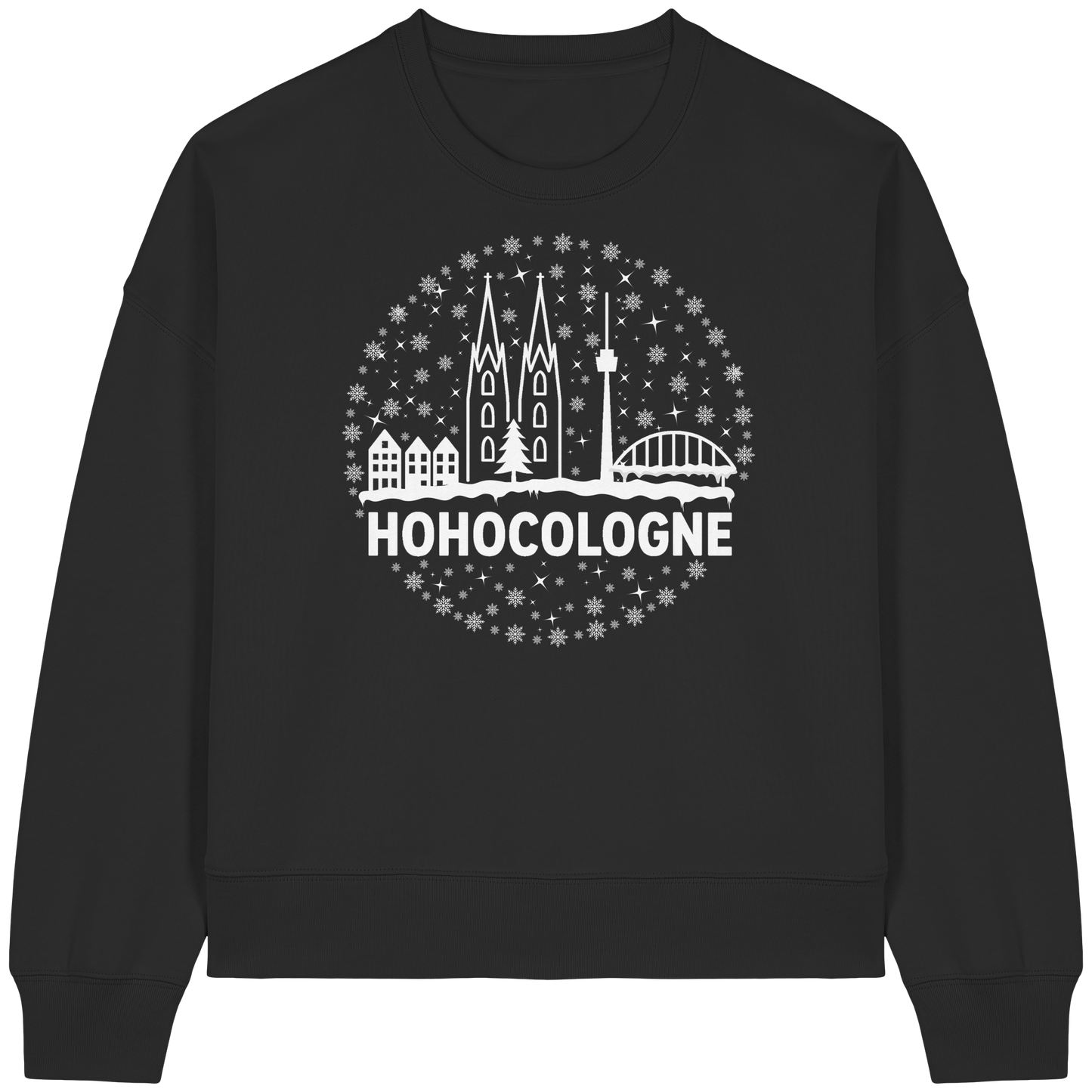 HOHOCologne Druck - Womens Organic Boxcut Sweatshirt