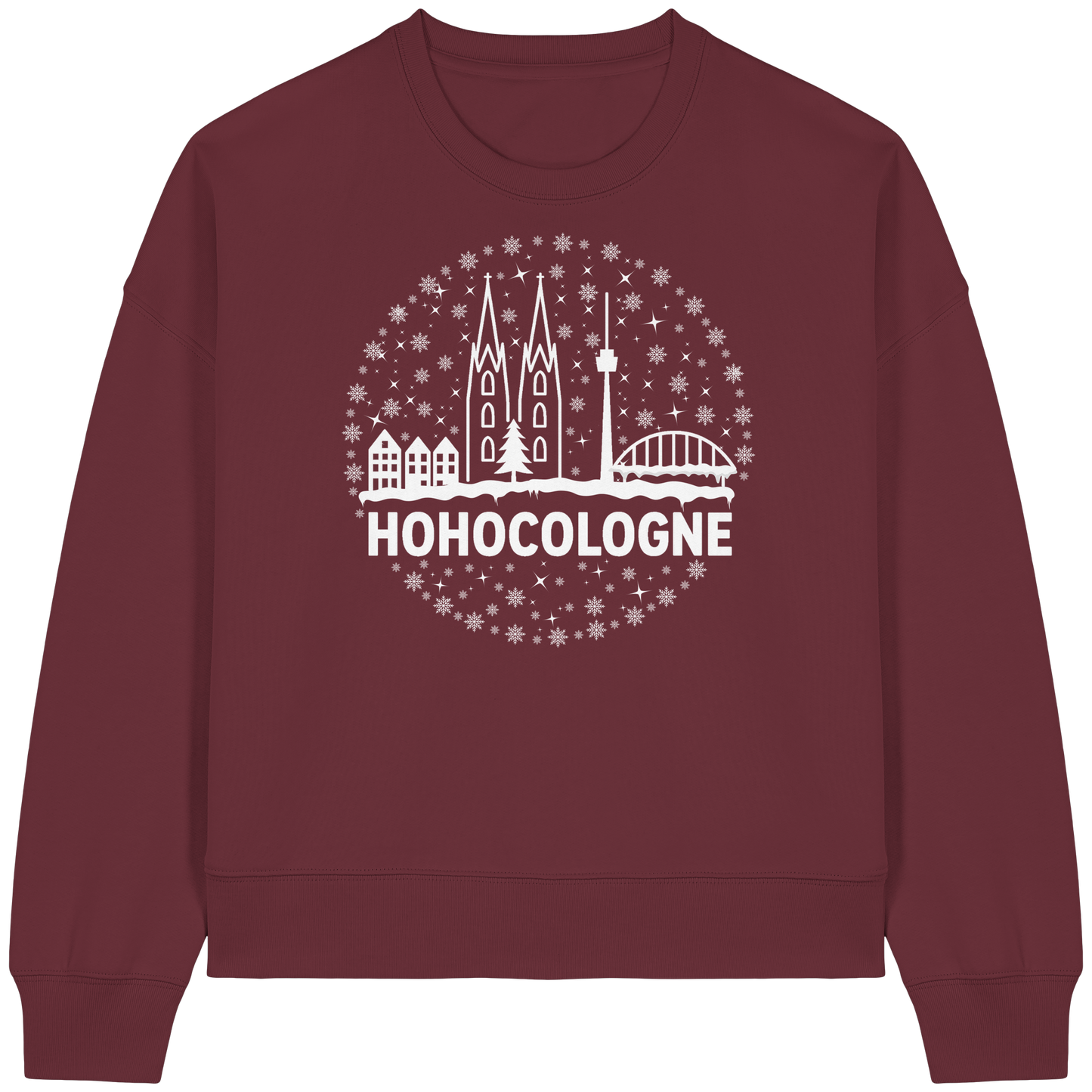 HOHOCologne Druck - Womens Organic Boxcut Sweatshirt