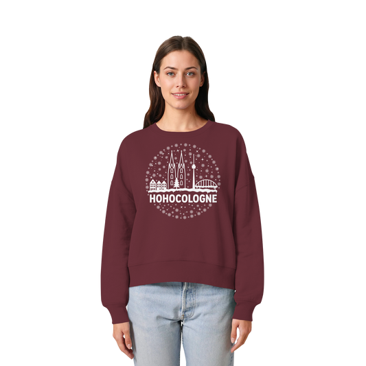 HOHOCologne Druck - Womens Organic Boxcut Sweatshirt