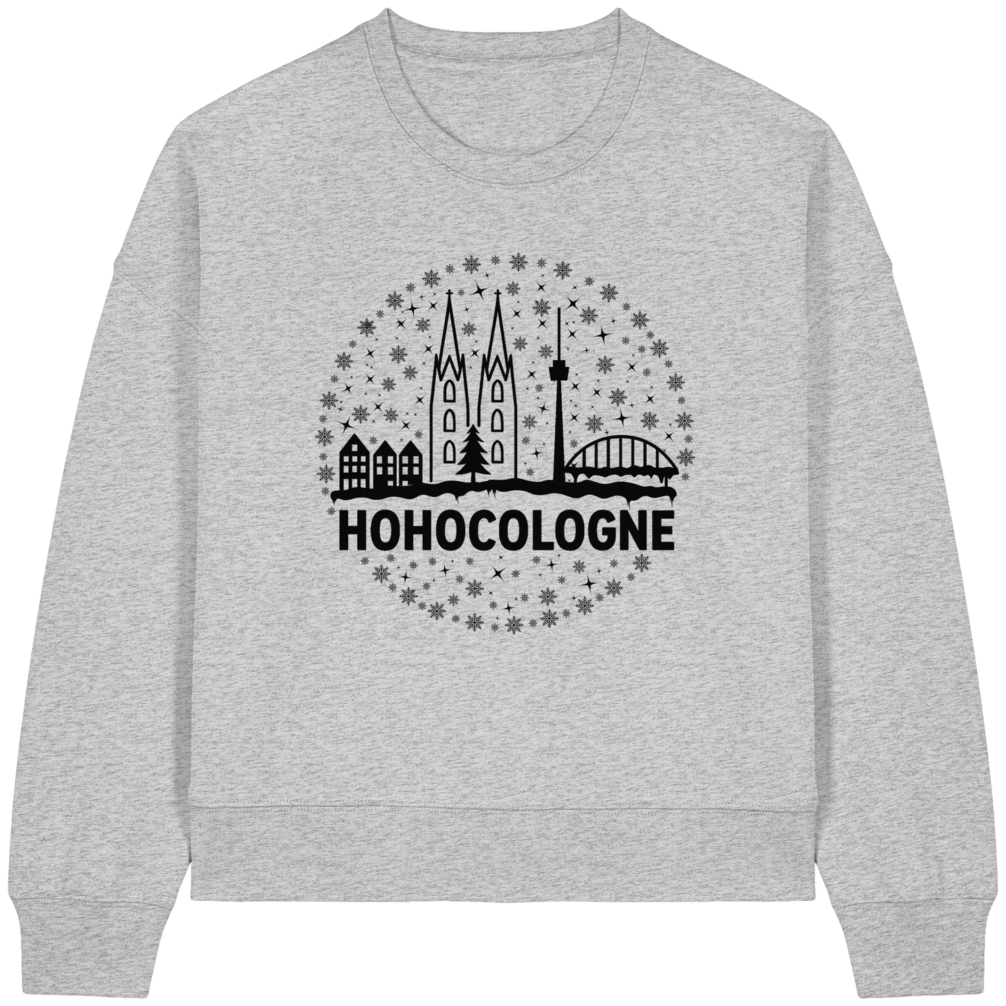 HOHOCologne Druck - Womens Organic Boxcut Sweatshirt