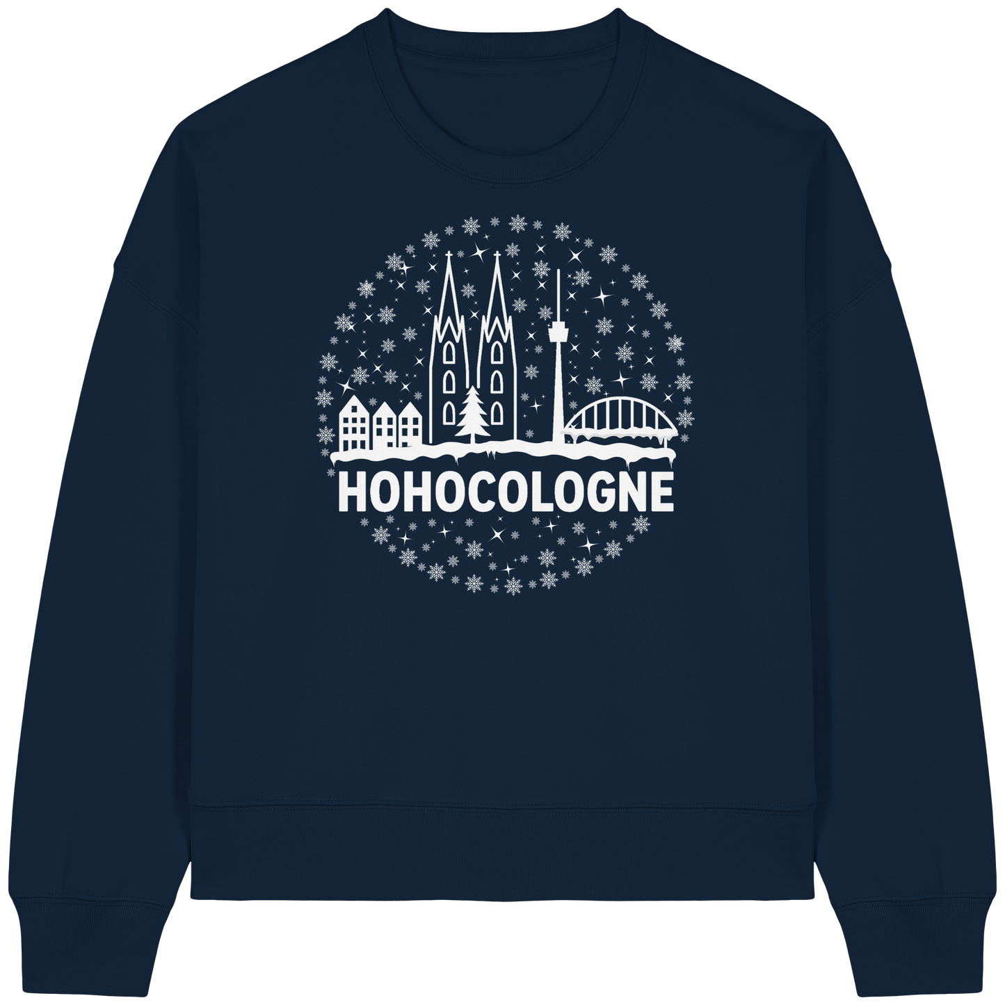 HOHOCologne Druck - Womens Organic Boxcut Sweatshirt