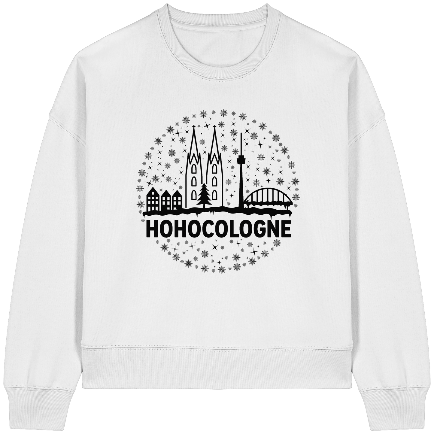 HOHOCologne Druck - Womens Organic Boxcut Sweatshirt