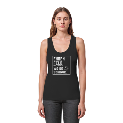 Wo de Sonn schingk - Ehrenfeld Druck - Womens Organic Fitted Tank Top