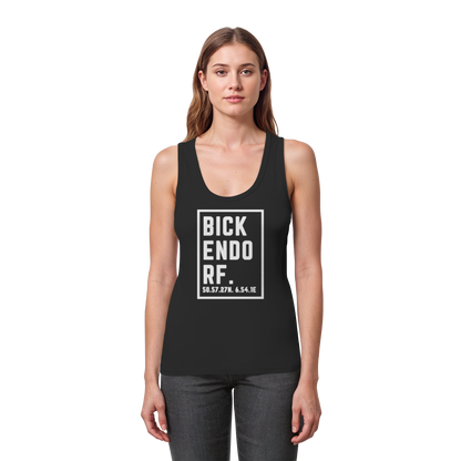 Bickendorf Koordinaten (großer Druck auf der Brust) - Womens Organic Fitted Tank Top