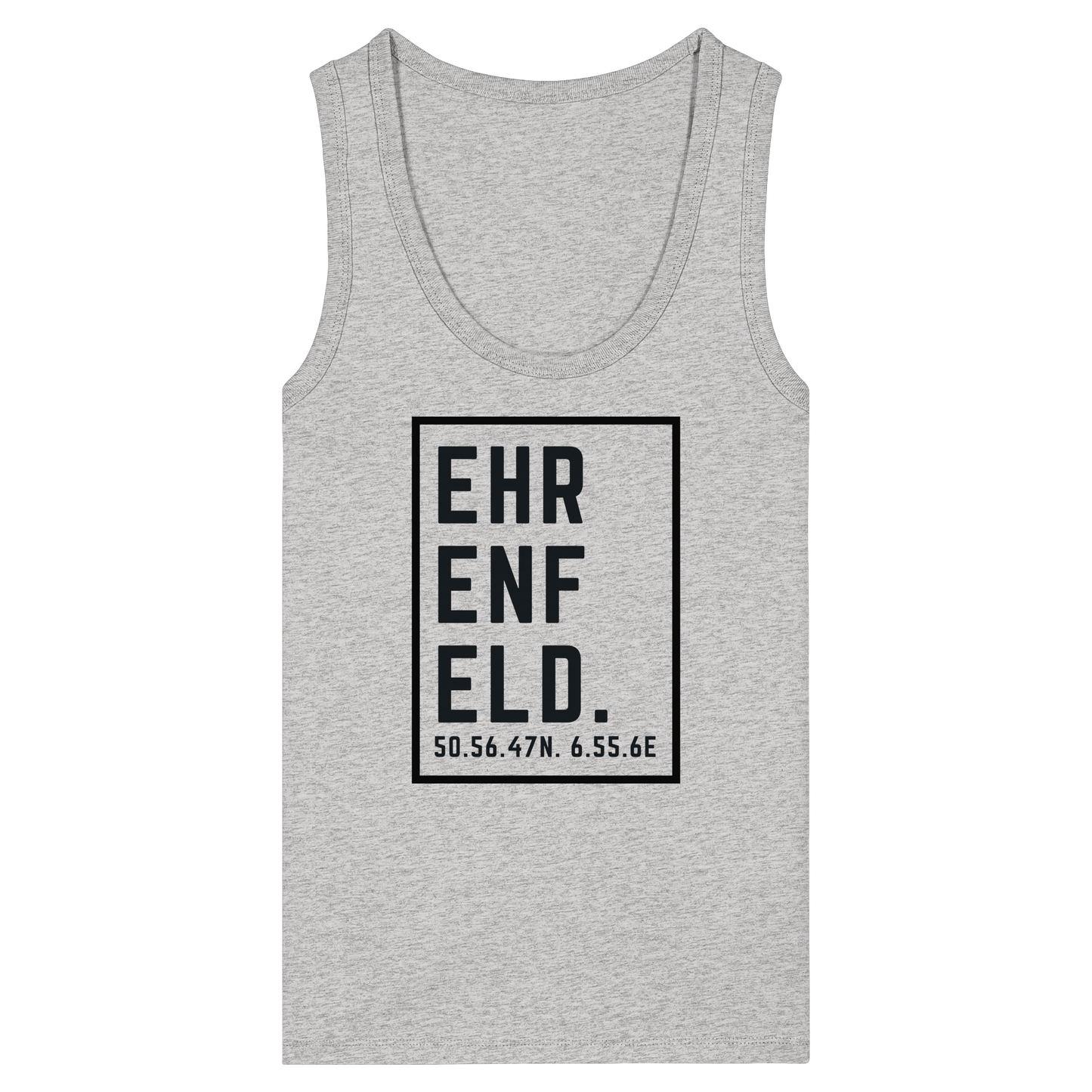 Ehrenfeld Koordinaten (großer Druck auf der Brust) - Womens Organic Fitted Tank Top