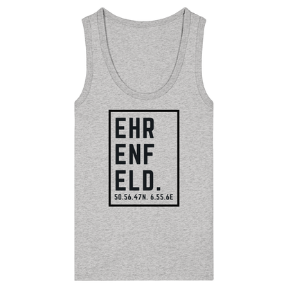 Ehrenfeld Koordinaten (großer Druck auf der Brust) - Womens Organic Fitted Tank Top