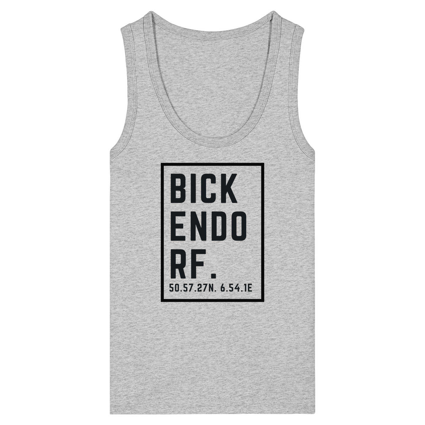 Bickendorf Koordinaten (großer Druck auf der Brust) - Womens Organic Fitted Tank Top