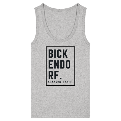 Bickendorf Koordinaten (großer Druck auf der Brust) - Womens Organic Fitted Tank Top