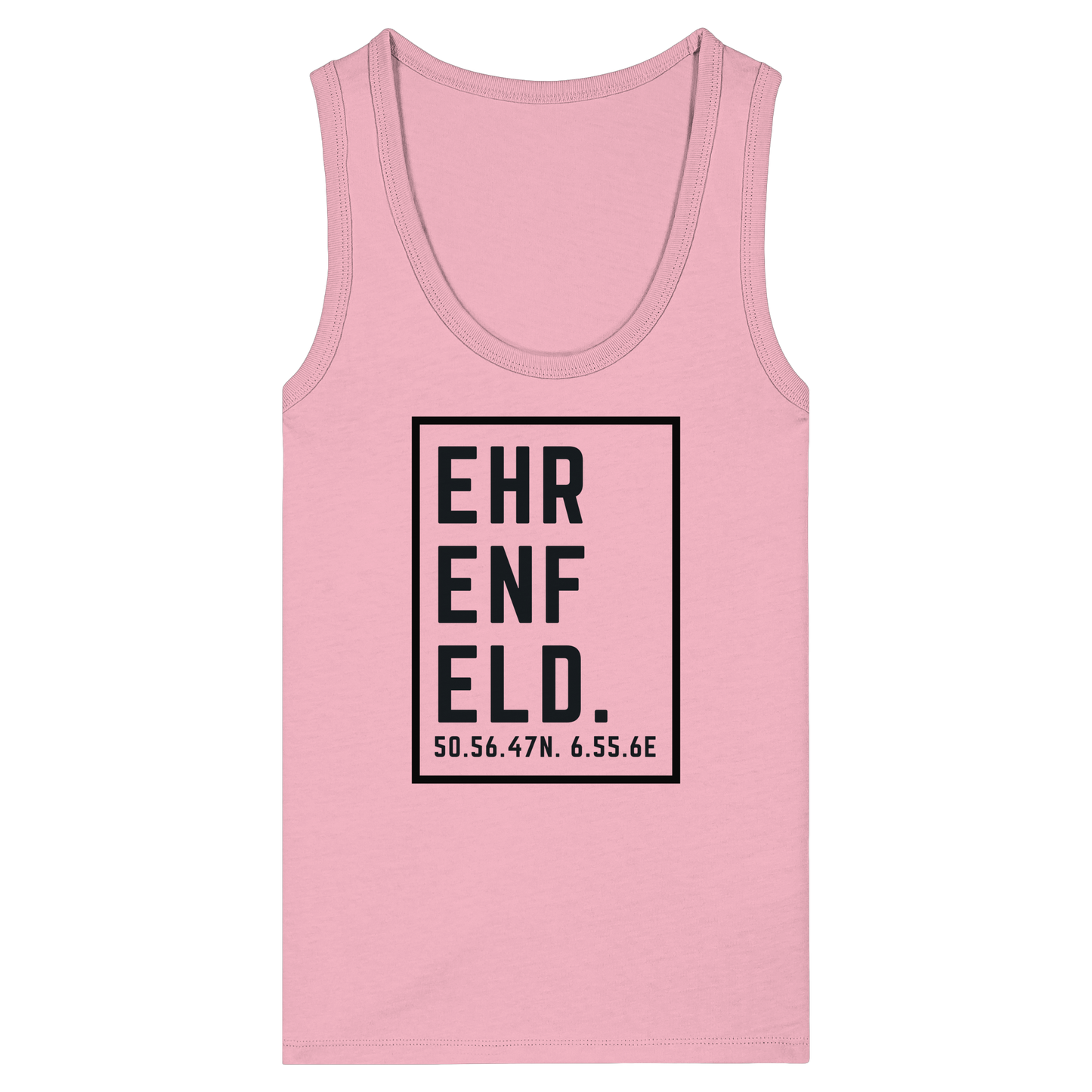 Ehrenfeld Koordinaten (großer Druck auf der Brust) - Womens Organic Fitted Tank Top