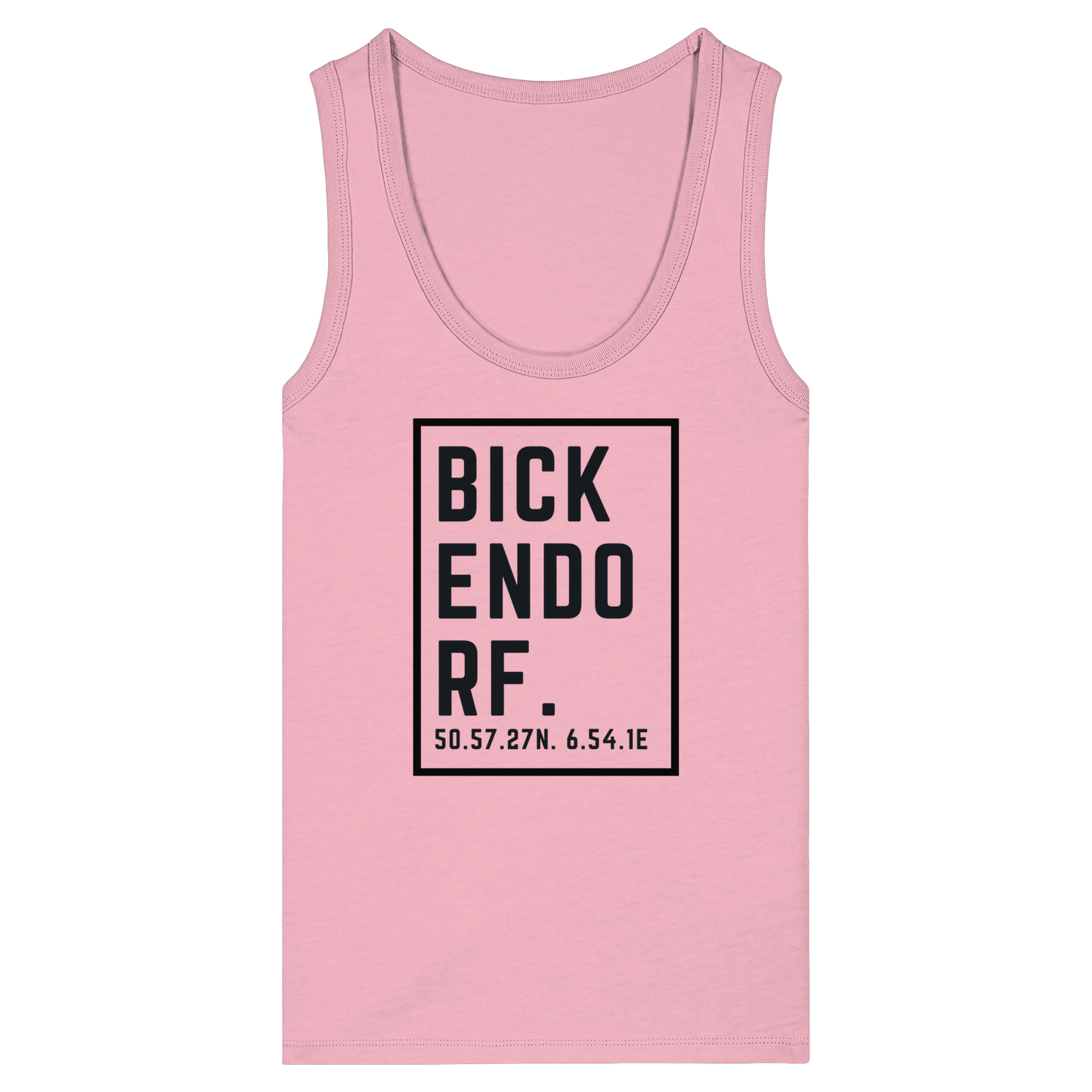 Bickendorf Koordinaten (großer Druck auf der Brust) - Womens Organic Fitted Tank Top