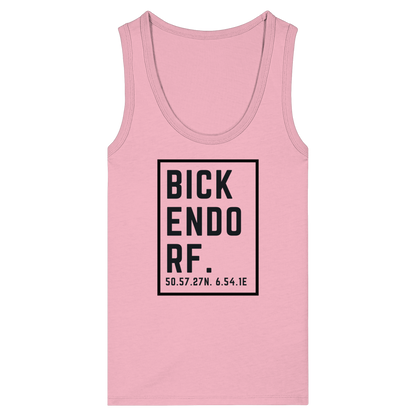 Bickendorf Koordinaten (großer Druck auf der Brust) - Womens Organic Fitted Tank Top